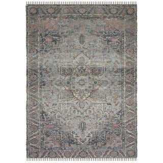 Prairie PRE 5 Light Blue Pink Rug 8'x10' hand woven artisan low pile high traffic