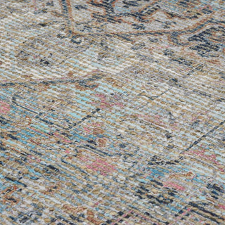 Prairie PRE 5 Light Blue Pink Rug 8'x10' hand woven artisan low pile high traffic