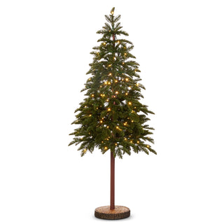 Pre-Lit Fir Tree on Stand 4.5'