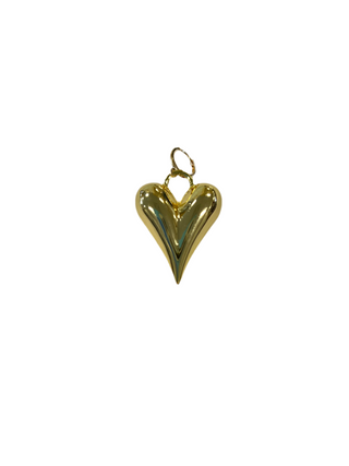 Puffy Heart Scarf Charm, gold 