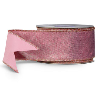 Metallic Pink Ribbon Sold by the Foot