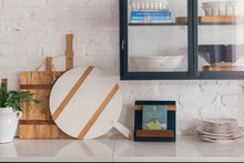 Load image into Gallery viewer, ETU White Round Charcuterie Board
