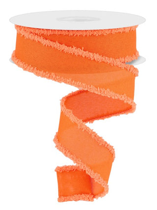 Orange Wired Ribbon 1.5" SOLD BY THE FOOT
