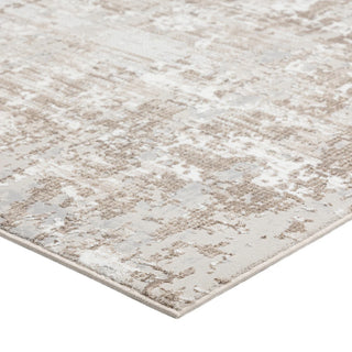 Rhodes RR3 8x10 Rug in Taupe Beige and brown textured area rug on a white background