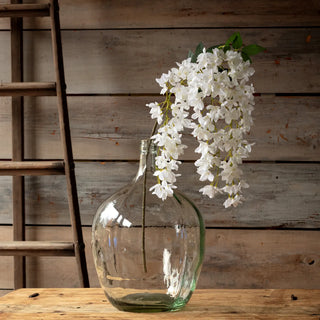 Rain Flower in White 47" stem floral cascade