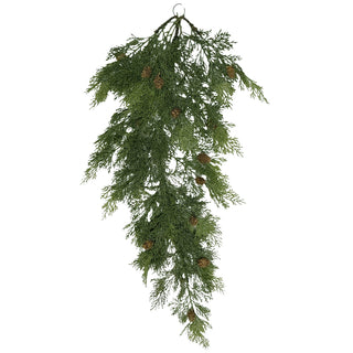 Real Touch Cedar Teardrop 36" with pinecones