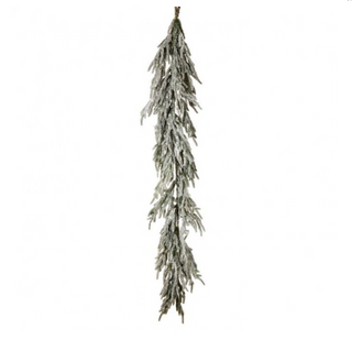 Real Touch Flocked Norfolk Pine Garland 60" winter snow Christmas holiday