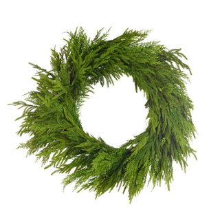 Real Touch Mixed Greenery Wreath 28"