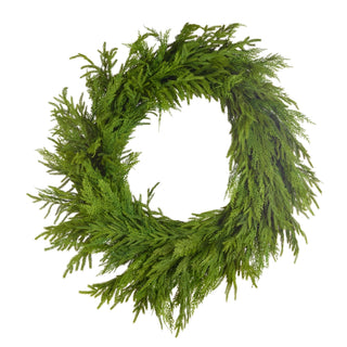 Real Touch Mixed Greenery Wreath 38"