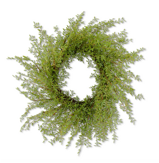 Real Touch Myrtle Leaf Wreath 28" natural green twig grapevine