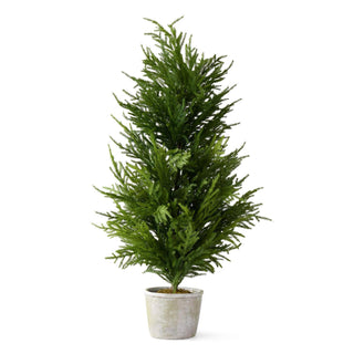 Real Touch Norfolk Pine Tree in Stoneware Pot 50"