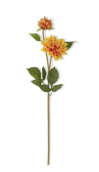Real Touch Orange Blossom Dahlia Stem