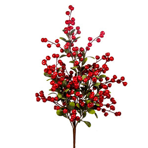 Red Berry Bush with Foliage 24"
