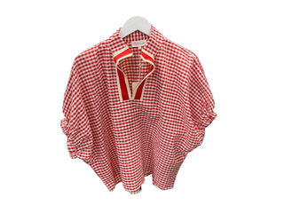 Red Gingham Short Sleeve Top