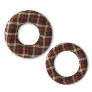 Red, Green & Black Plaid with Jute Trim Wreath Assorted