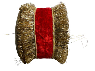 Bristle brush with red center and gold bristles