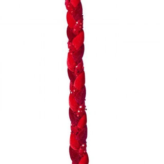 Red Velvet Sequin Braided Roping 60"
