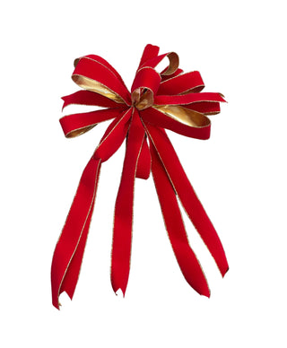 Red Velvet with Gold Back Weather Resistant Bow