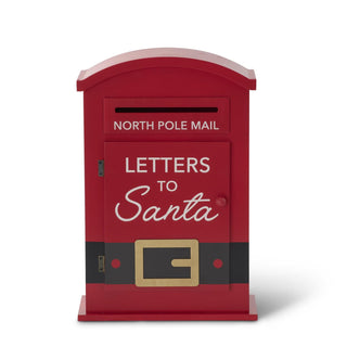 Red Wood Letters to Santa Mailbox