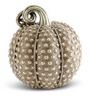 Resin Antique Gold Textured Pumpkin 9.75"