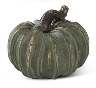 Resin Patina Copper Filler Pumpkins Assorted bottom left gold green