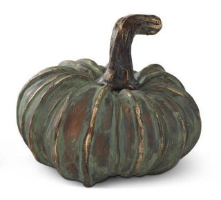 Resin Patina Copper Filler Pumpkins Assorted green gold