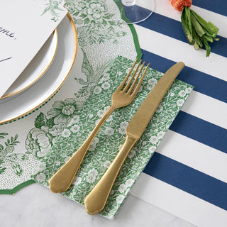 Hester & Cook Green Calico Guest Napkins