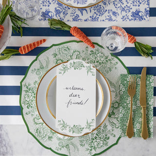 Hester & Cook Green Calico Guest Napkins