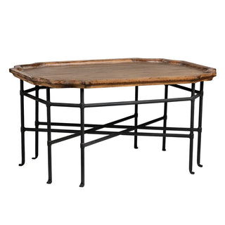 Revival Coffee Table rustic distress iron wood