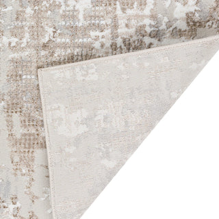 Rhodes RR3 8x10 Rug in Taupe Beige and brown textured area rug on a white background