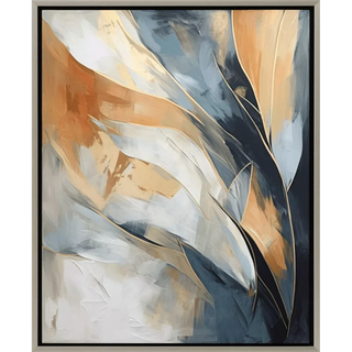 Rhythms of Flow II Framed Canvas muted colors abstract floral