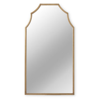 Ribbed Gold Metal Framed Mirror
