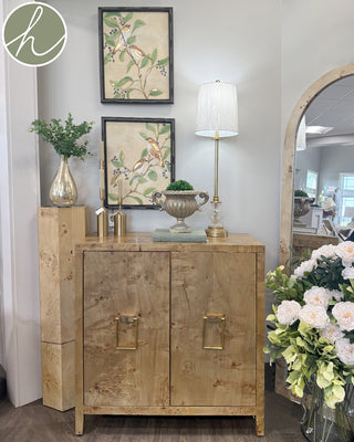 Crestview Richmond Two-Door Cabinet burl wood