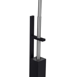 Roscoe Floor Lamp black base white shade arch