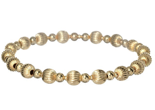 Rose 14K Gold Filled Beaded Bracelet hypoallergenic nickel free waterproof tarnish free