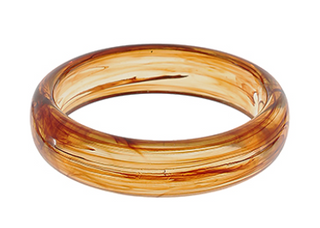 Round Marble Acrylic Bangle Bracelet, Brown