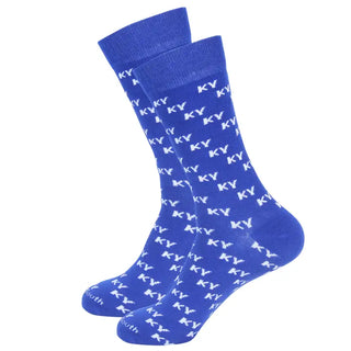 Royal Blue Ky Letter Socks