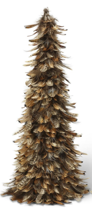 Rust Feather Cone Tree Assorted brown gold Christmas