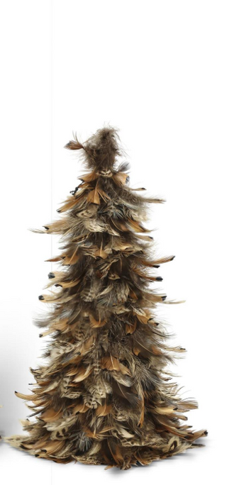 Rust Feather Cone Tree Assorted brown gold natural Christmas