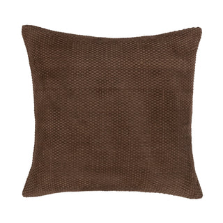 Brown textured pillow on a white background
