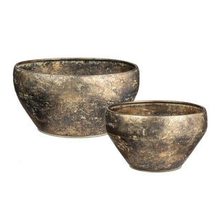 Sansa Bowl Assorted distressed black metal gold