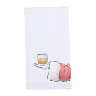 Santa Arm Bourbon Tea Towel