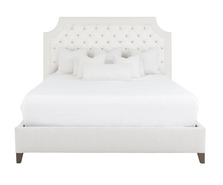 Scallop 66" Diamond Tuft Bespoke Bed King white