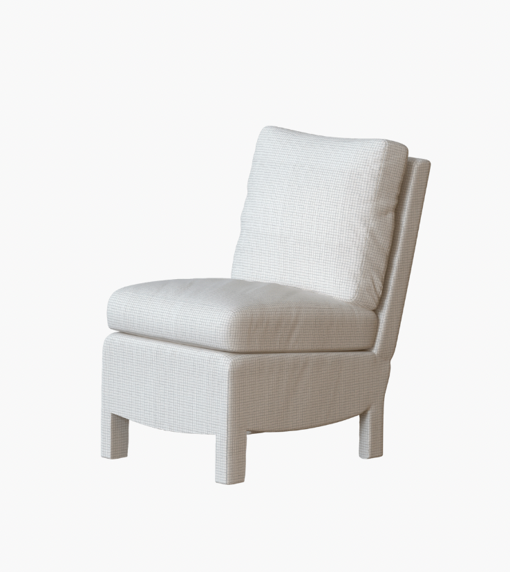 Laney Mosaic Grey Slipper Chair