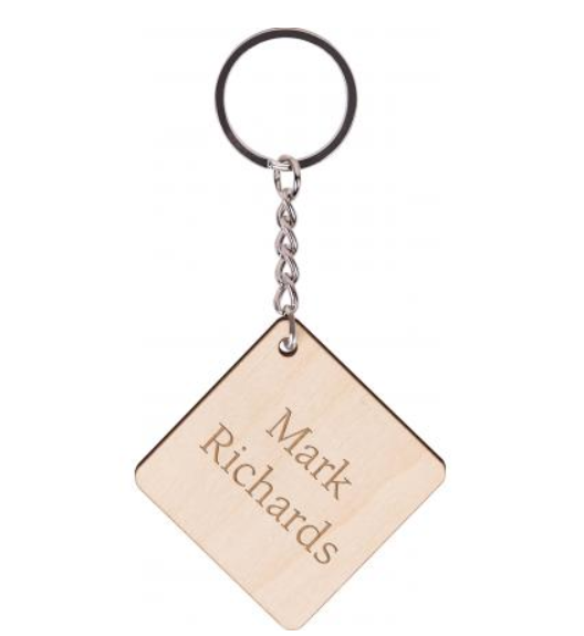 P. Graham Dunn Square Maple Keychain