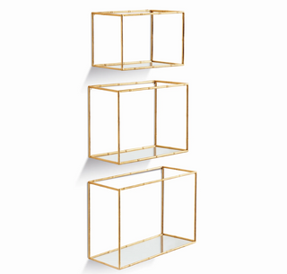 Daphne Mirrored Wall Shelves Assorted