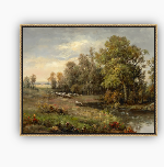 Landscape Old Framed Canvas 20"x16"