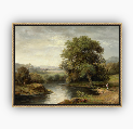 Landscape Old Framed Canvas 16"x12"