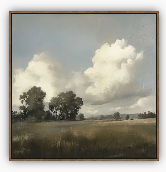 Hushed Landscape 2 Framed Canvas 24"x24"