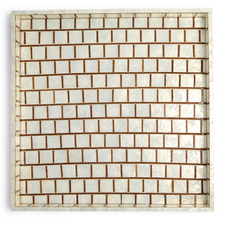 Hand Inlaid Bamboo & Capiz Shell Accent Tray